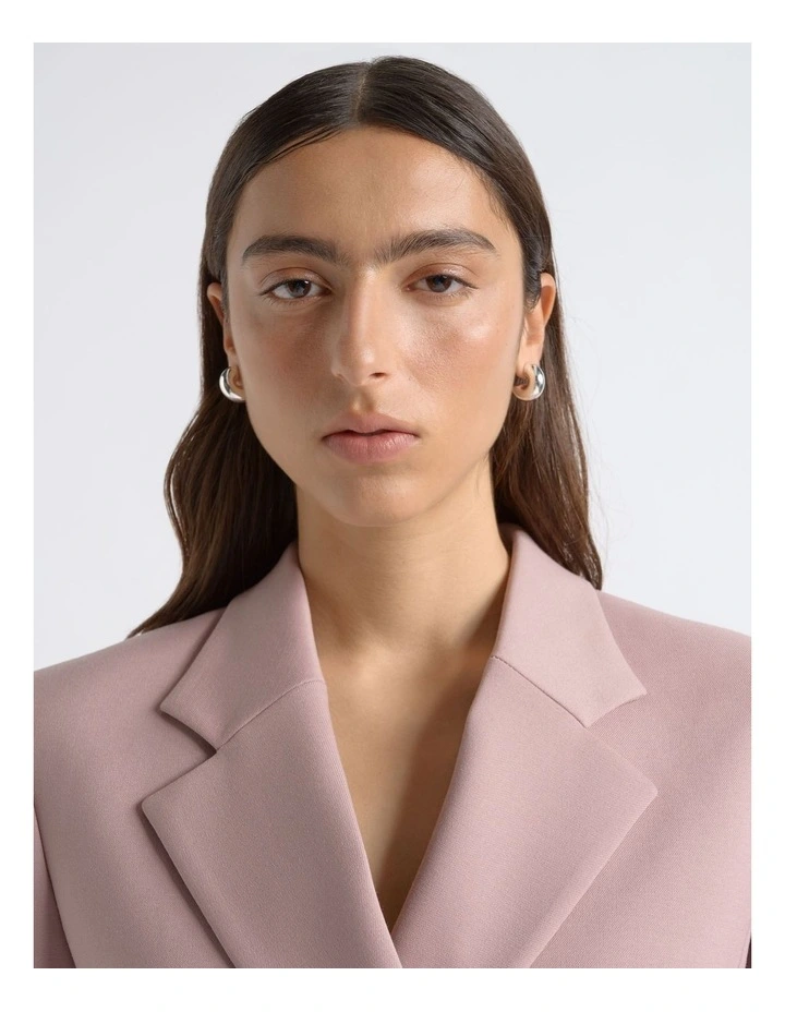 Double Breasted Blazer Dress in Deep Rose image 3