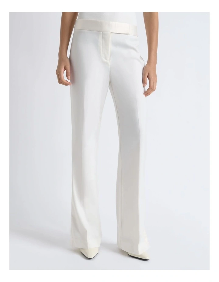 Satin Waistband Straight Leg Pant image 1
