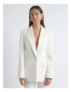 Single Breasted Satin Lapel Blazer