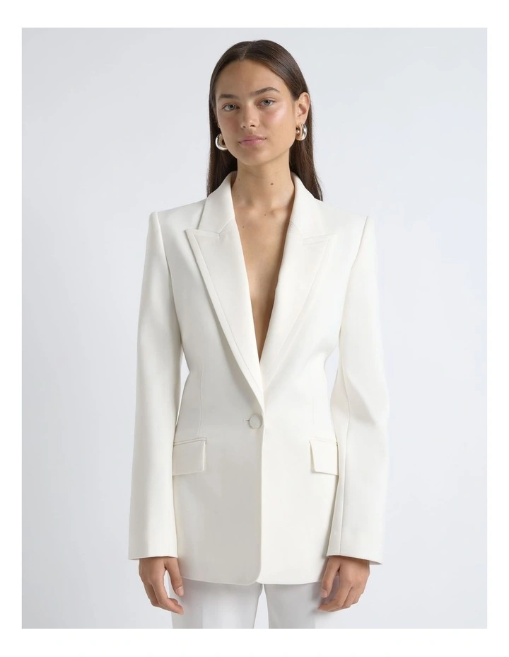 Single Breasted Satin Lapel Blazer image 1