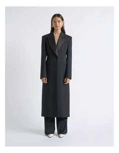 Single Breasted Satin Lapel Coat