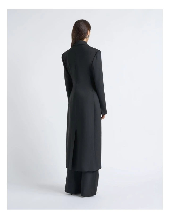 Single Breasted Satin Lapel Coat image 2