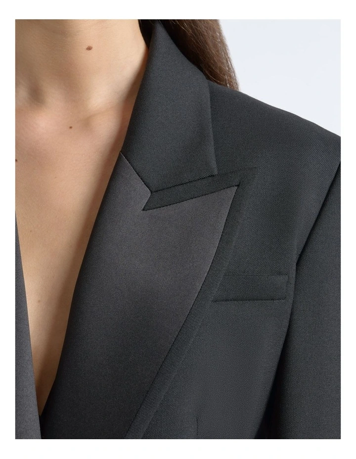 Single Breasted Satin Lapel Coat image 5