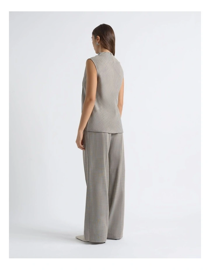 Drape Neck Pin Tuck Top image 2