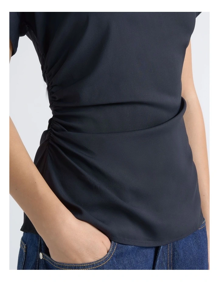 Stretch Viscose Drape Neck Top image 3