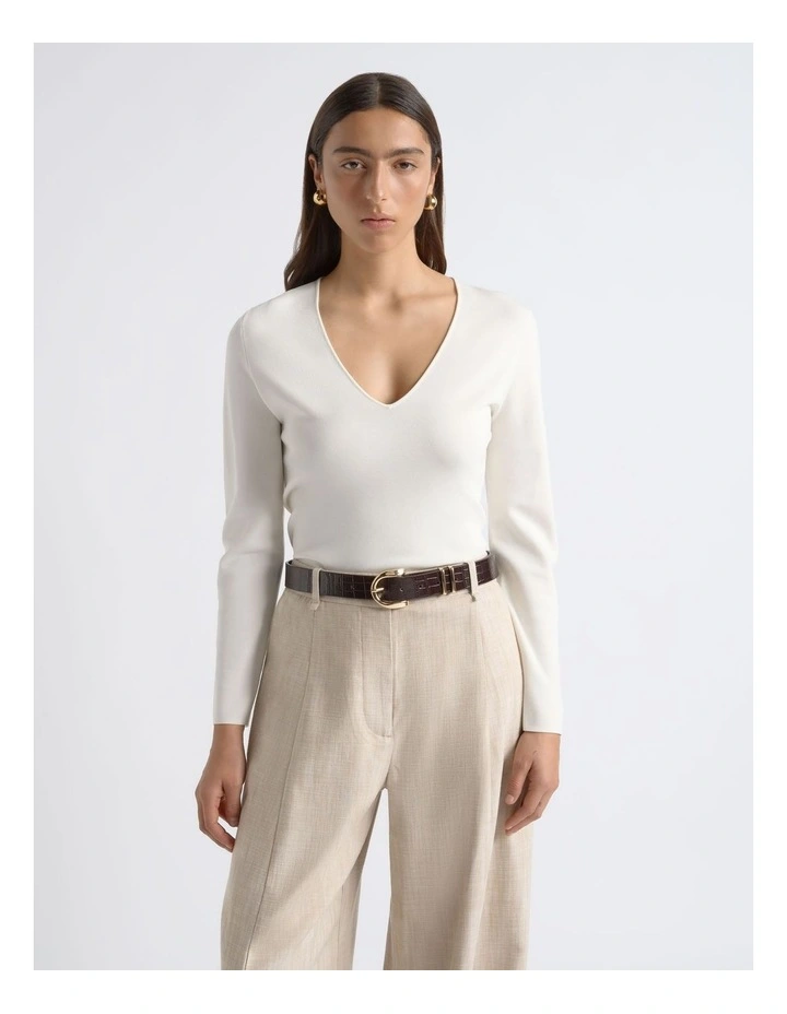 Milano Long Sleeve V Neck Knit image 1