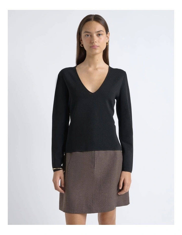 Milano Long Sleeve V Neck Knit image 1
