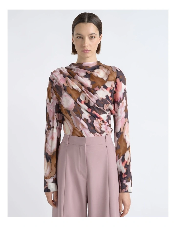 Print Drape Top image 3