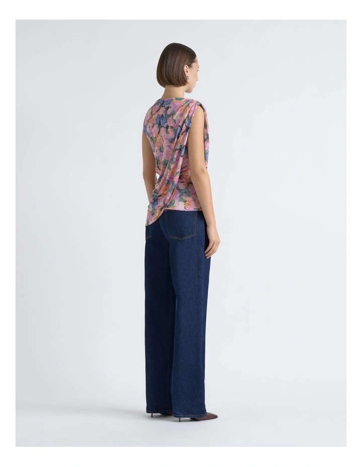 Print Cape Drape Top image 2