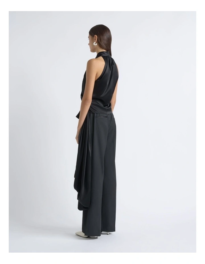 Satin Drape Neck Top image 2