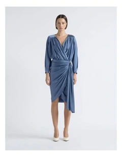 Satin Drape Mini Dress