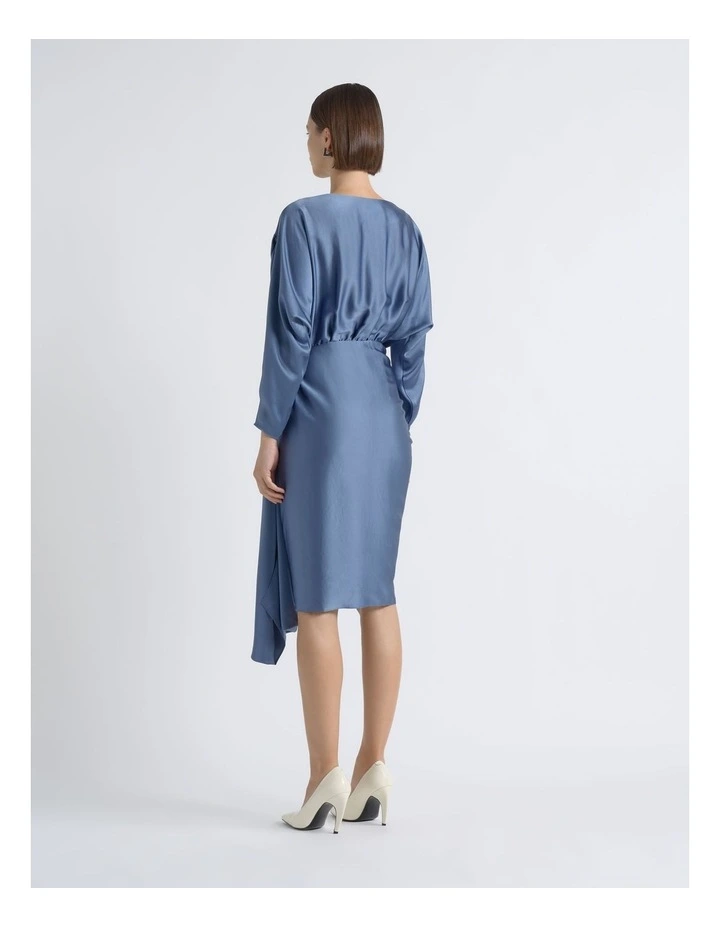 Satin Drape Mini Dress image 2