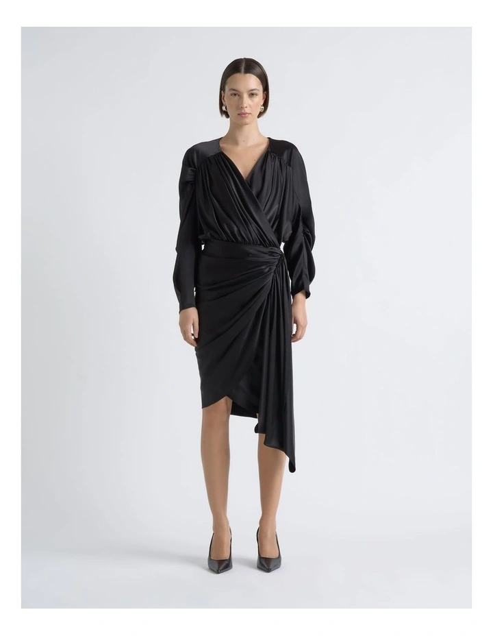 Satin Drape Dress image 1
