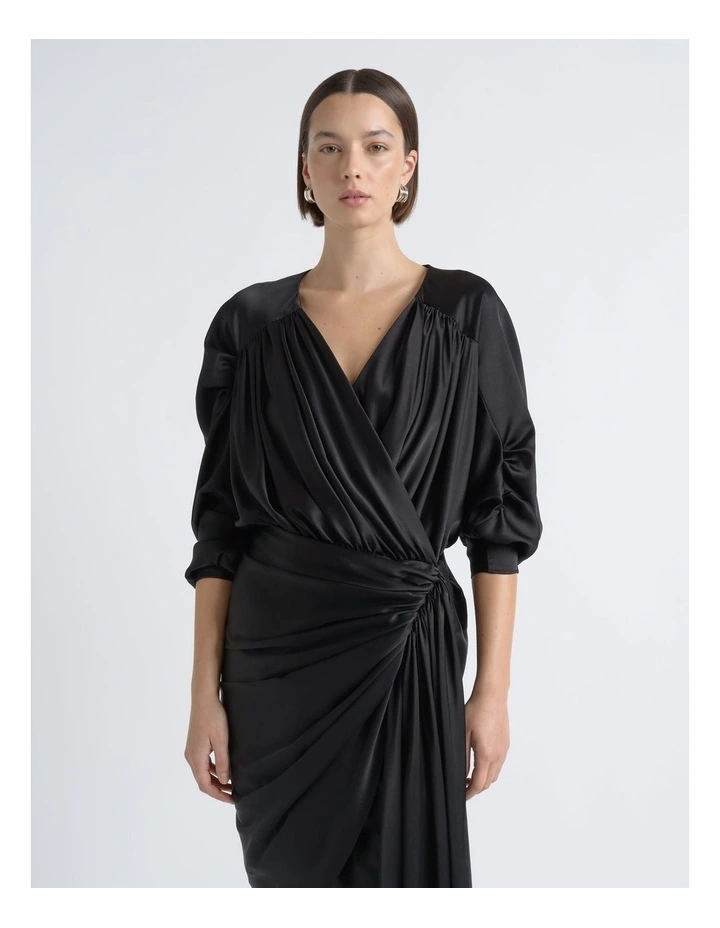 Satin Drape Dress image 3