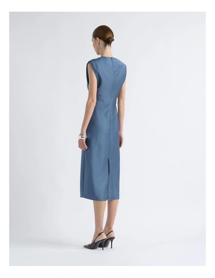 Satin Bias Midi Dress image 2