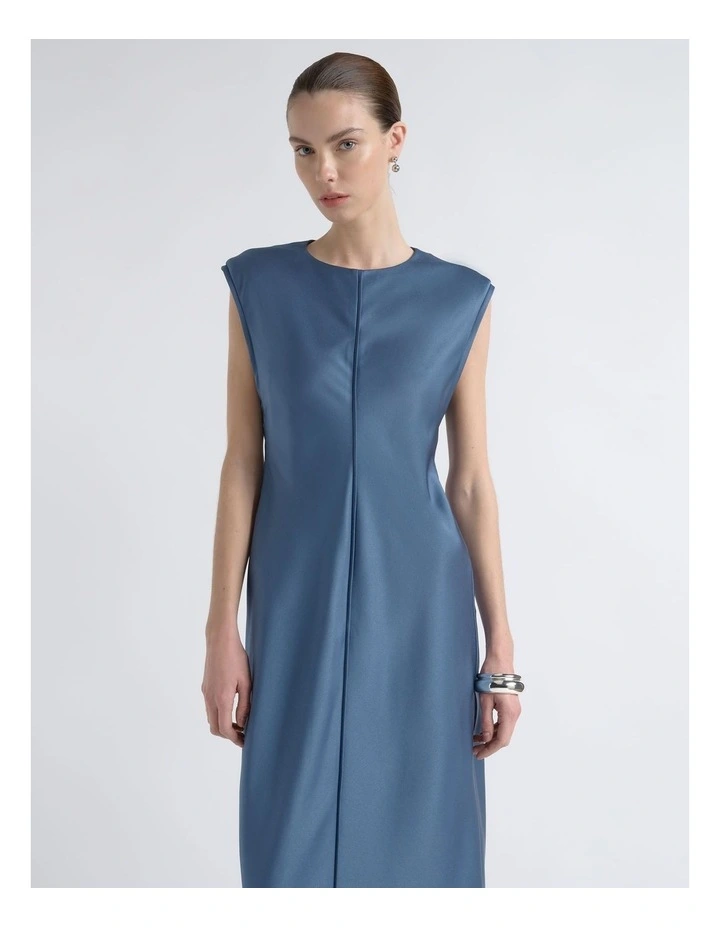 Satin Bias Midi Dress image 3