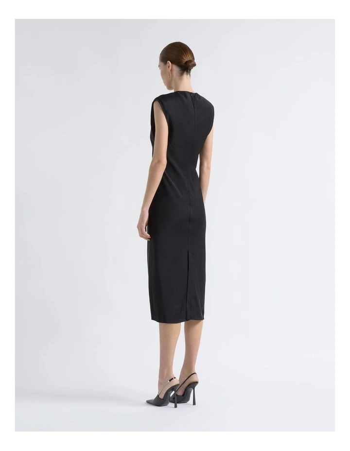 Satin Bias Midi Dress image 2