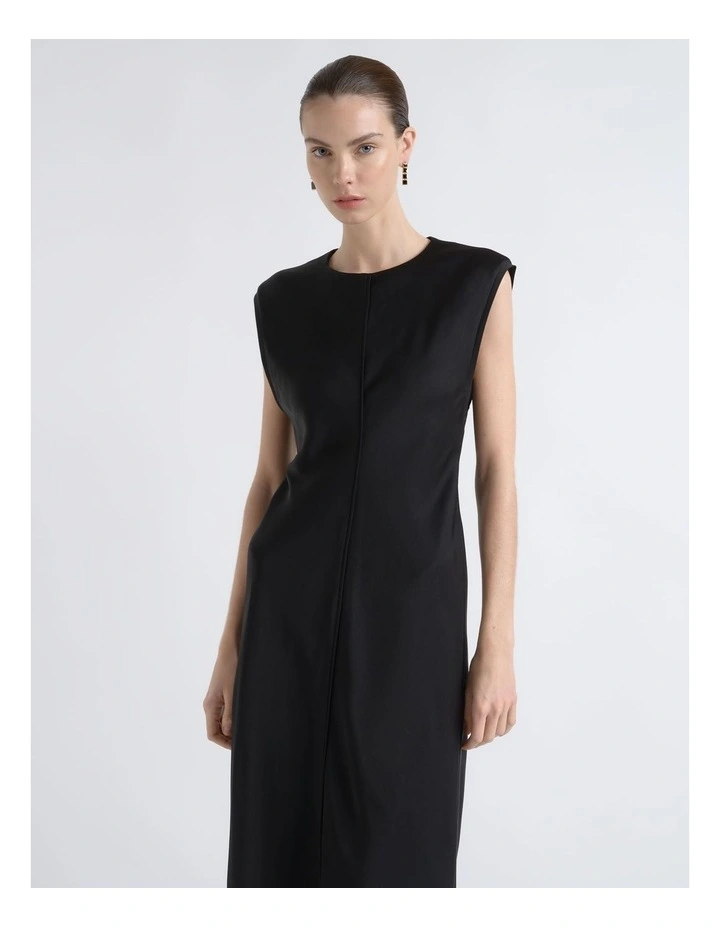 Satin Bias Midi Dress image 3