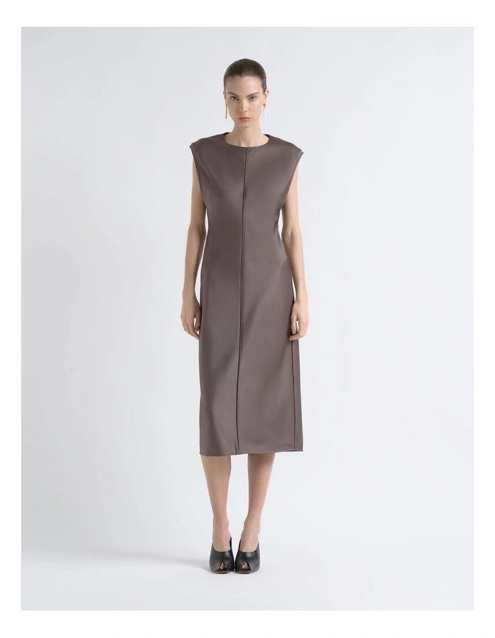 Satin Bias Midi Dress image 1