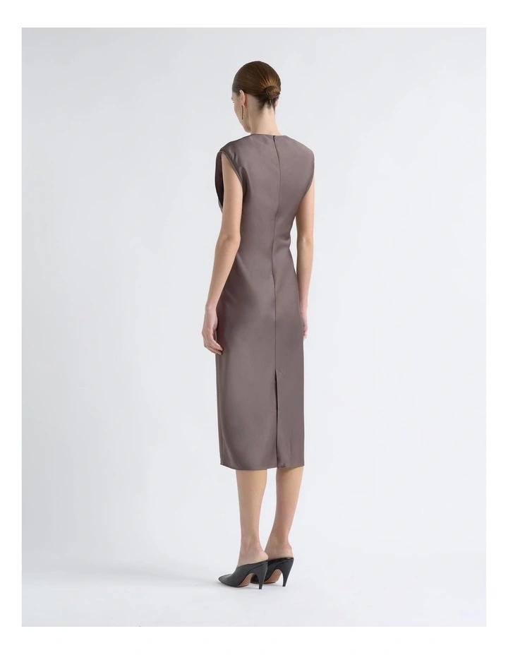 Satin Bias Midi Dress image 2