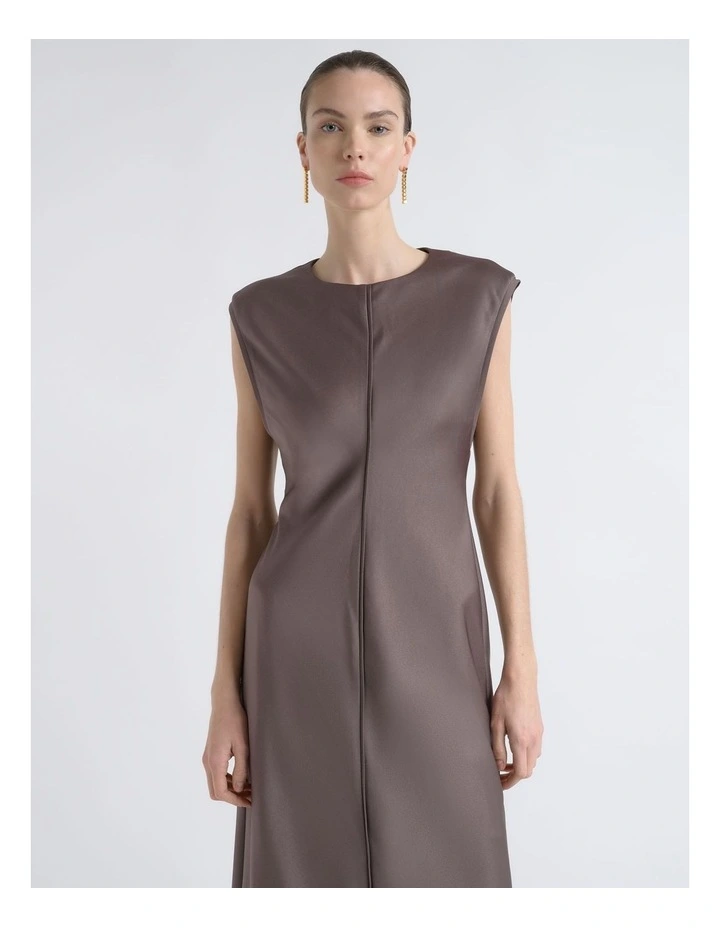 Satin Bias Midi Dress image 3