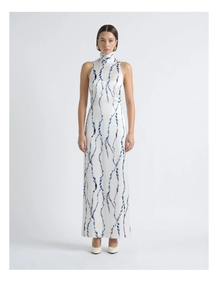 Abstract Print Column Maxi Dress image 1