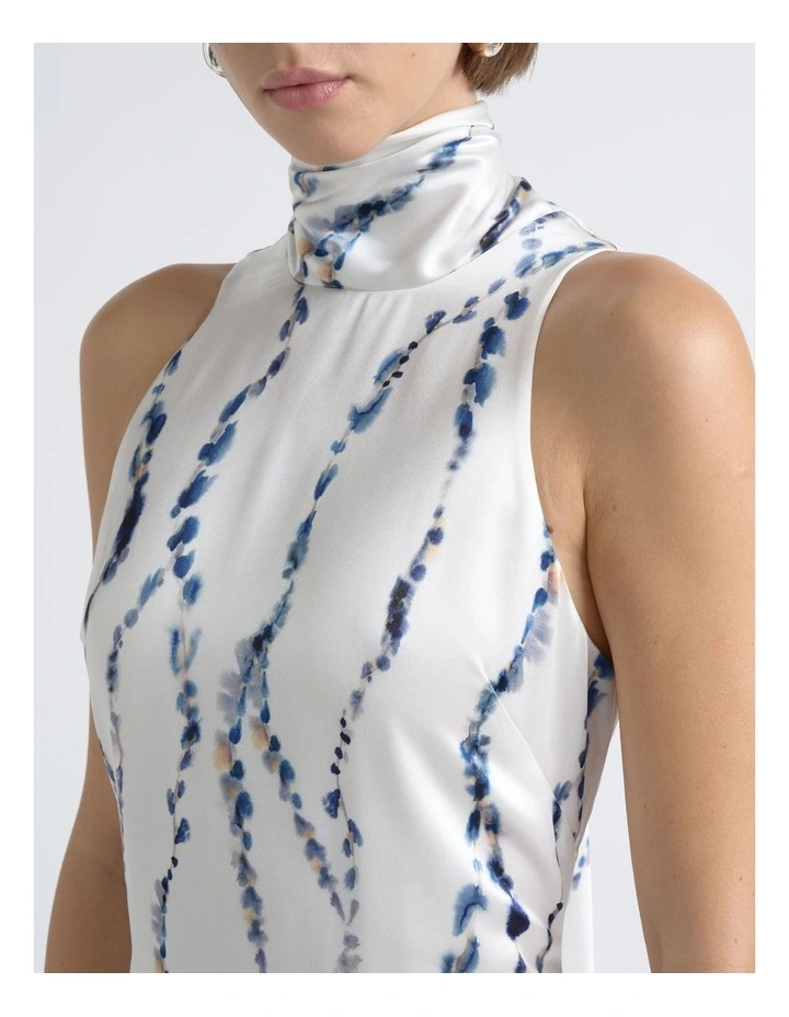 Abstract Print Column Maxi Dress image 4