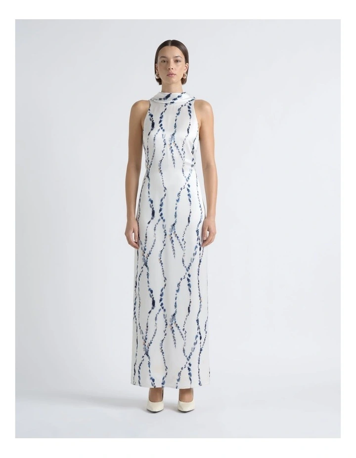 Abstract Print Column Maxi Dress image 7