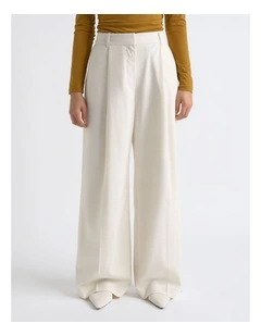 Flecked High Waisted Straight Leg Pant