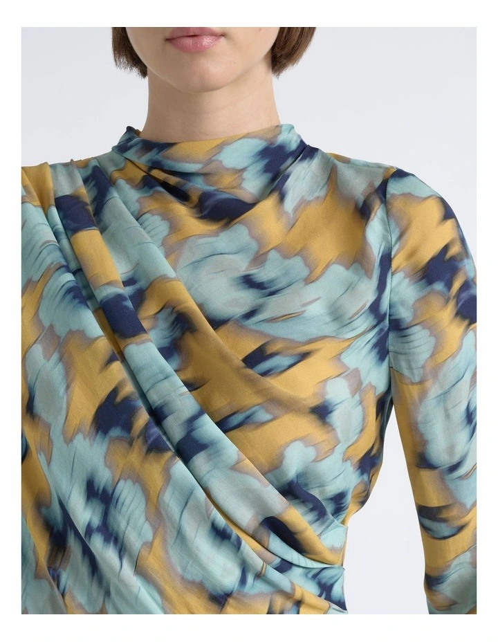 Blurred Floral Drape Top image 3