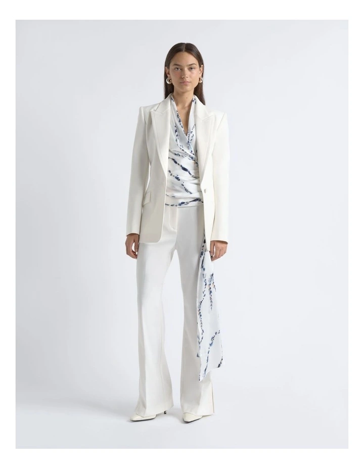 Abstract Print Drape Neck Top image 6