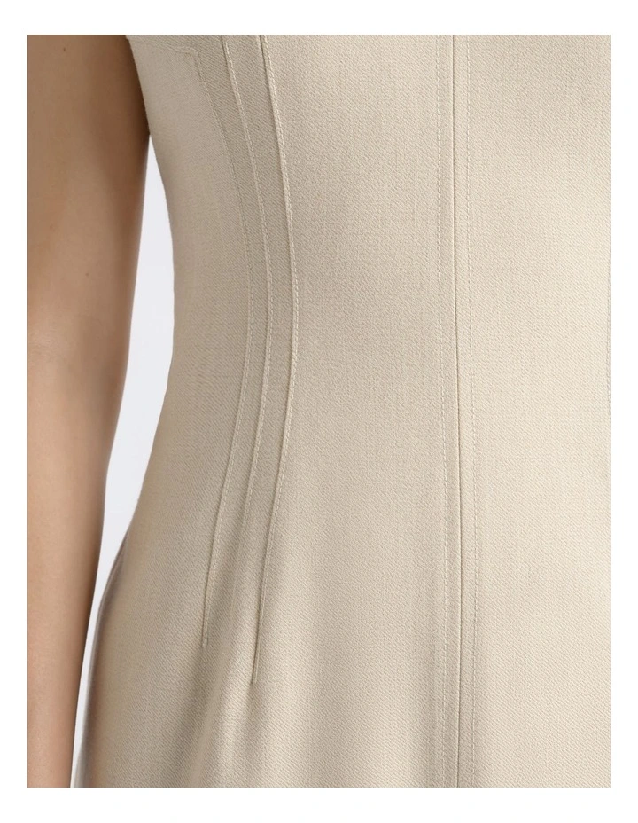 V Neck Fitted Midi Dress image 4
