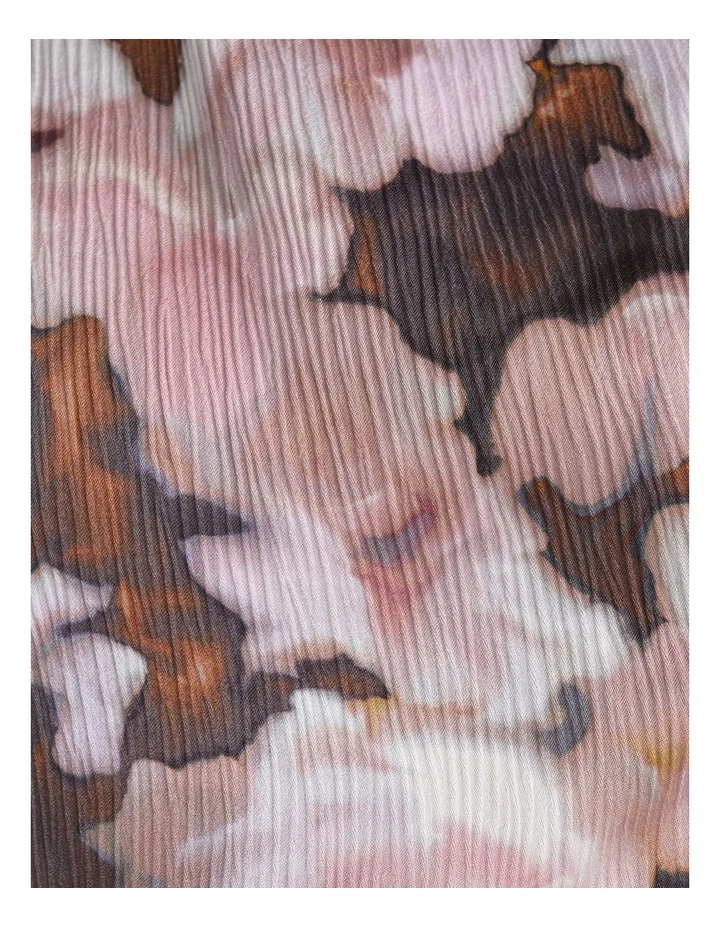 Print Cowl Neck Mini Dress image 5