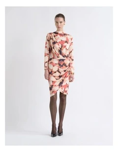 Romantic Floral Gathered Mini Dress