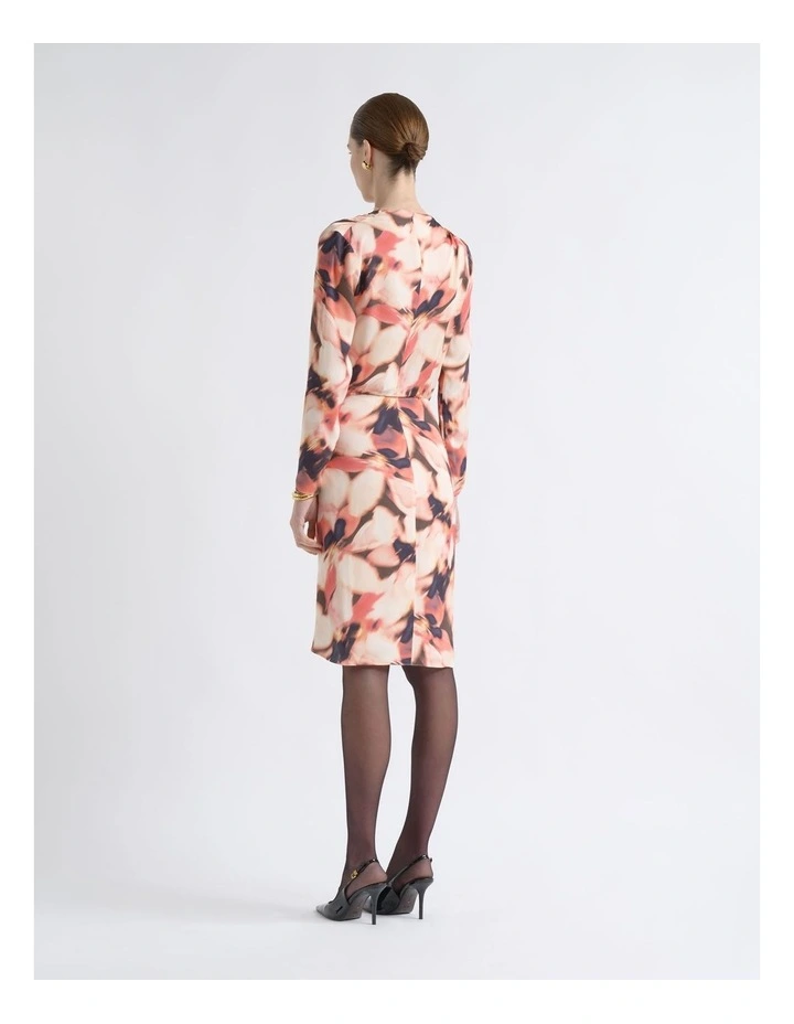 Romantic Floral Gathered Mini Dress image 3