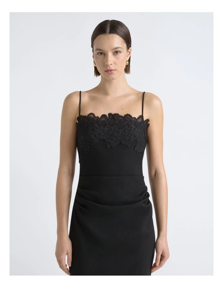 Lace Neckline Midi Dress image 3