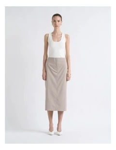 Grown On Pinstripe Skirt