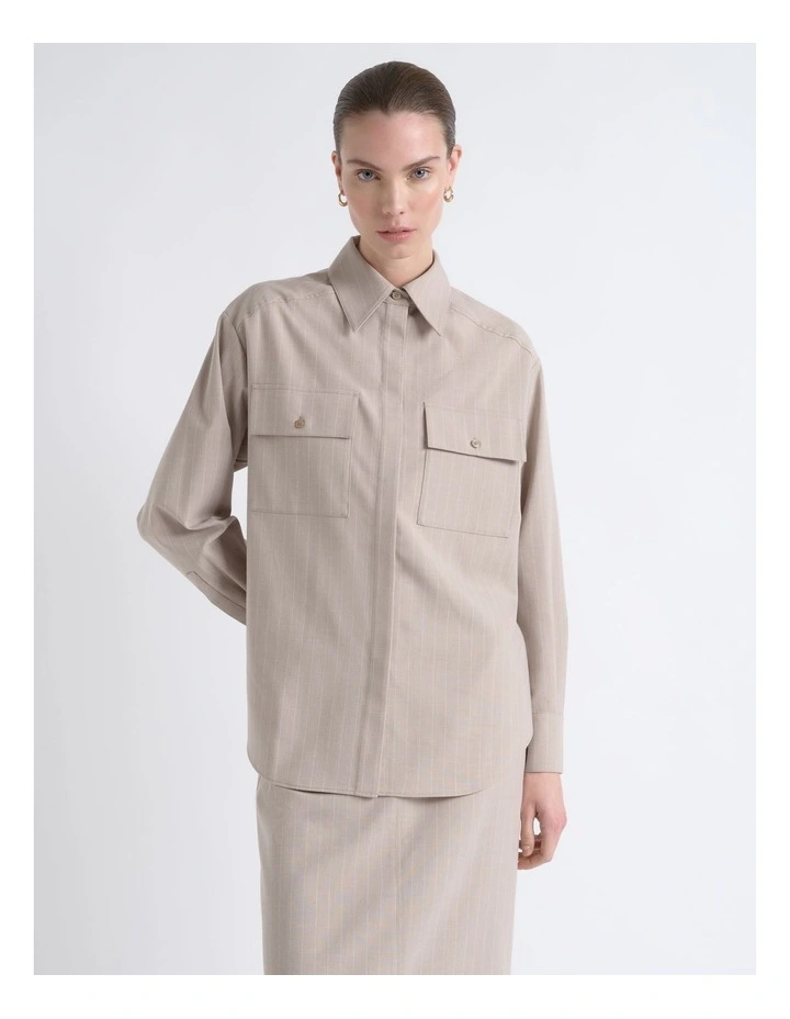 Relaxed Pinstripe Shirt image 5