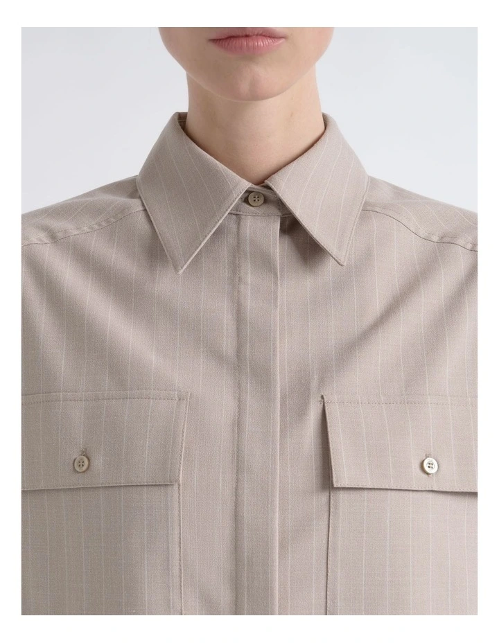 Relaxed Pinstripe Shirt image 6