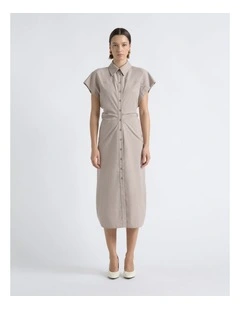 Pinstripe Shirt Dress