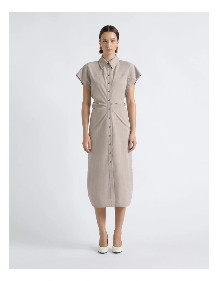 Pinstripe Shirt Dress image 1