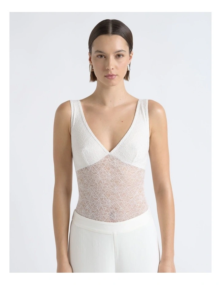 Scoop Neck Lace Bodysuit image 3