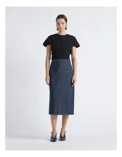 Denim Pencil Skirt