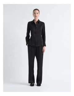 Satin Pin Tuck Shirt