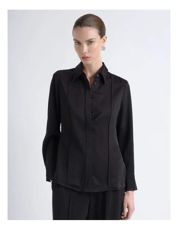 Satin Pin Tuck Shirt image 4