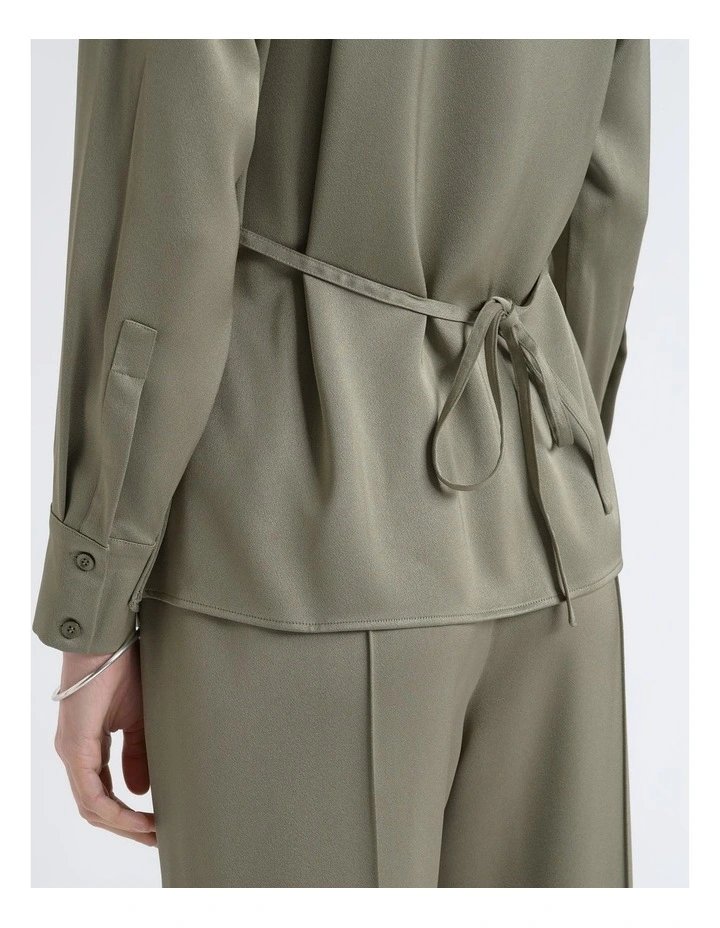 Satin Pin Tuck Shirt image 5