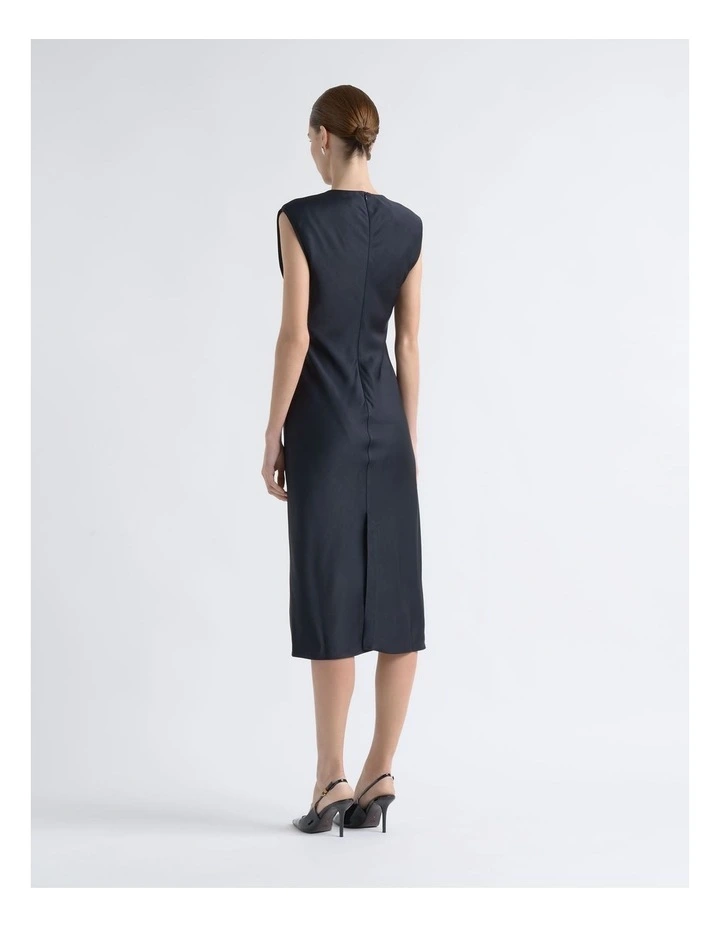 Satin Bias Midi Dress image 2