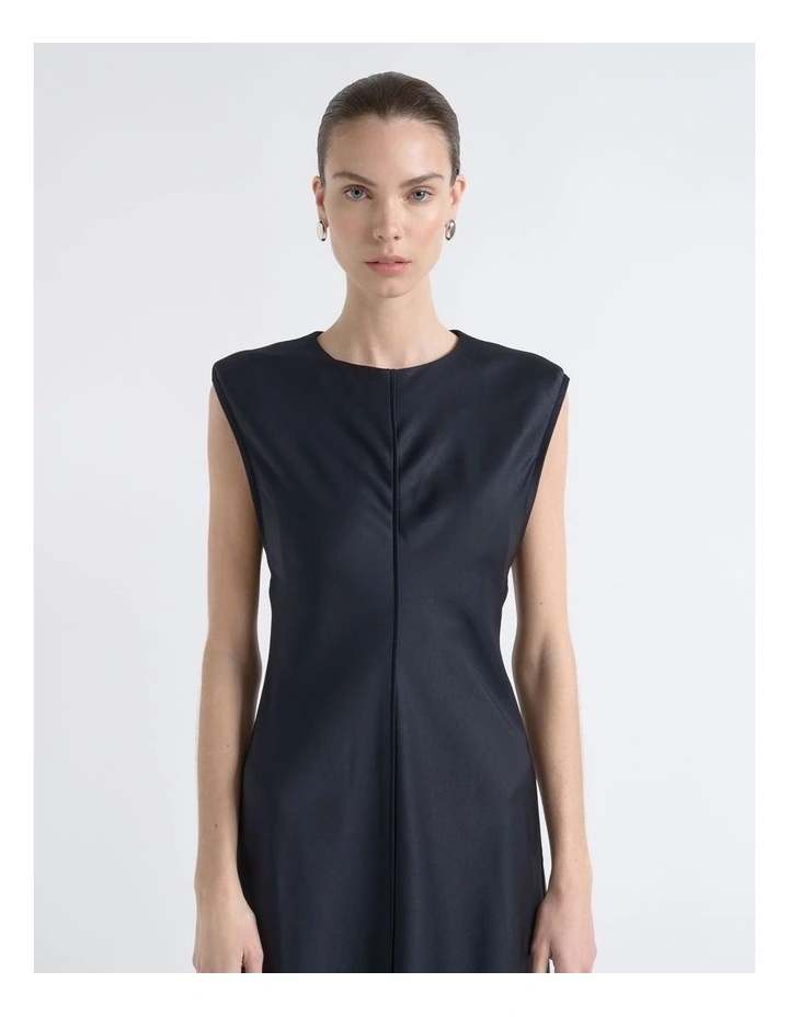 Satin Bias Midi Dress image 3