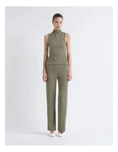 Ruched Mesh Top