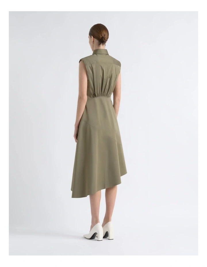Sleeveless Asymmetrical Shirt Dress image 2